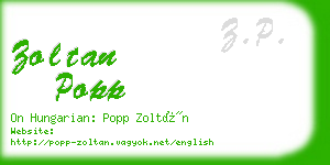 zoltan popp business card